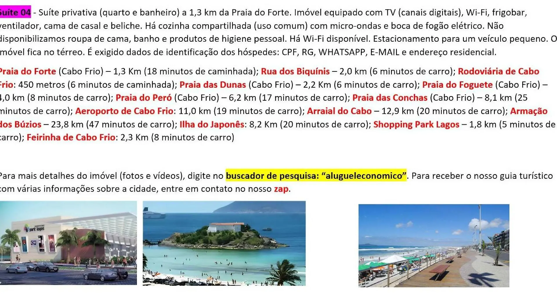 Cabo Frio - Suites - Jardim Flamboyant - Aluguel Economico Apartamento Cabo Frio